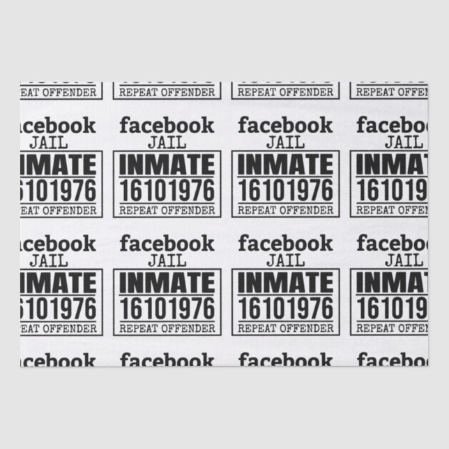 Papier Mousseline Facebook Prisonnier récidiviste (Recto)