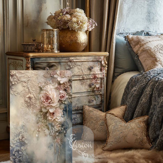 Papier Mousseline Faded Whispers Romantique Rose Shabby Chic (Faded Whispers, Shabby Chic Romantic Vintage Floral Decoupage Tissue Paper)