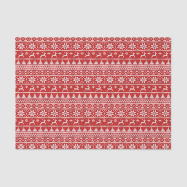Papier Mousseline Fair Isle Christmas (Recto)