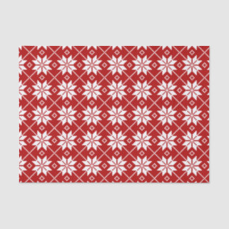 Papier Mousseline Fair Isle White Star Design Tissue Paper