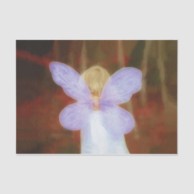 Papier Mousseline Fairy Girl automne Woodland Forest Decoupage (Recto)