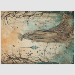 Papier Mousseline Fairy Land Spring Forest Whimsical Witch No1