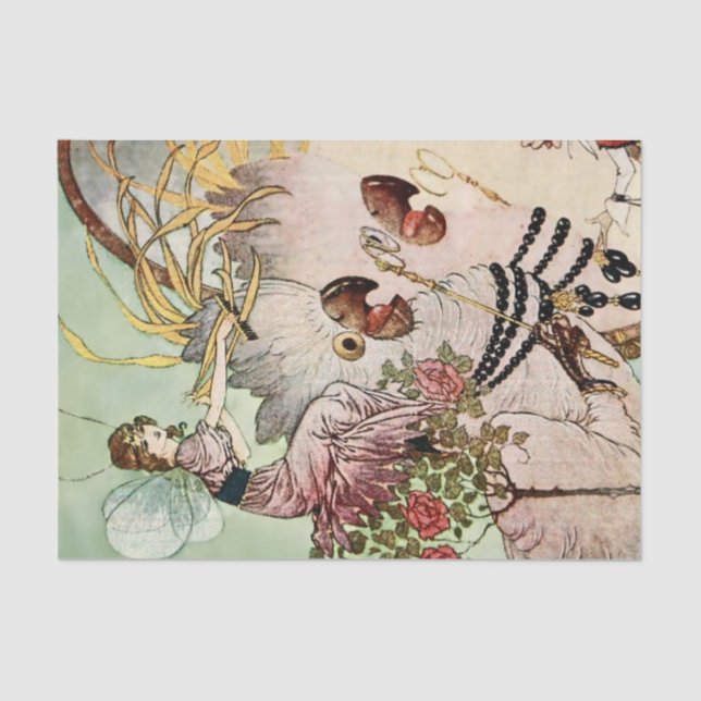 Papier Mousseline « Fairy Mirror » par Charles Folkard (Recto)