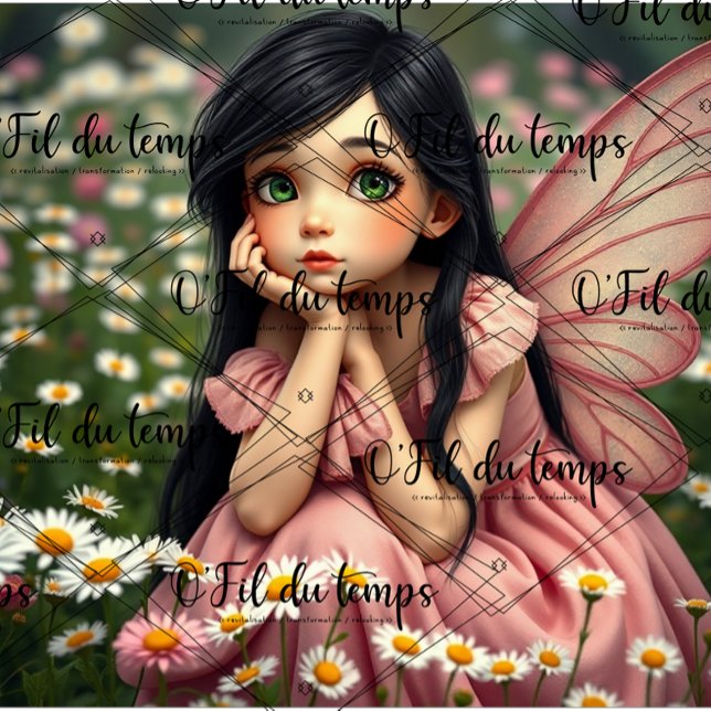 Papier Mousseline Fairy Princess - Decoupage - Whimsical (Créateur téléchargé)