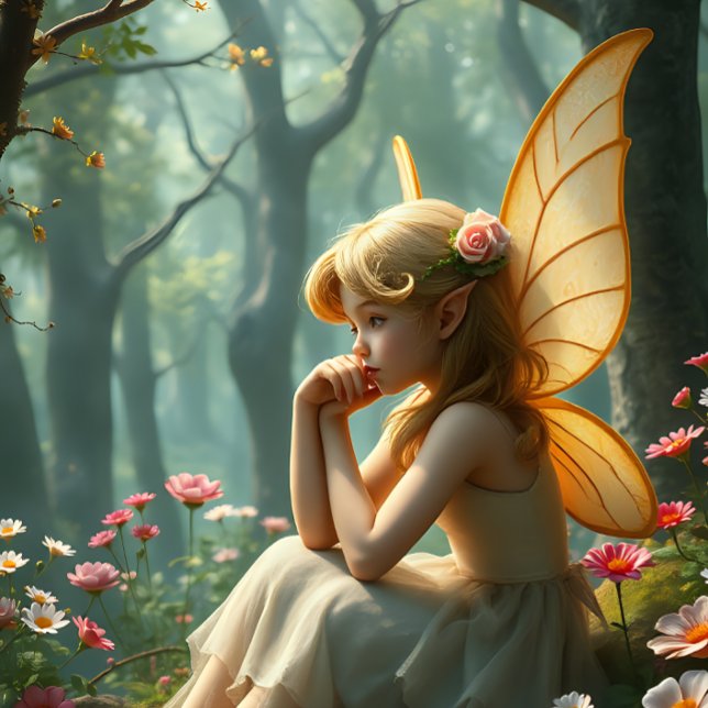 Papier Mousseline Fairy Princess - Decoupage - Whimsical (Créateur téléchargé)