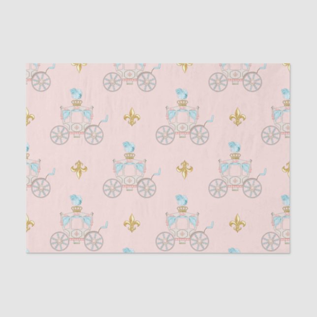 Papier Mousseline Fairytale Princess Carrie Blush Gold Aqua (Recto)