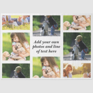 Papier Mousseline Faites votre propre collage photo et texte