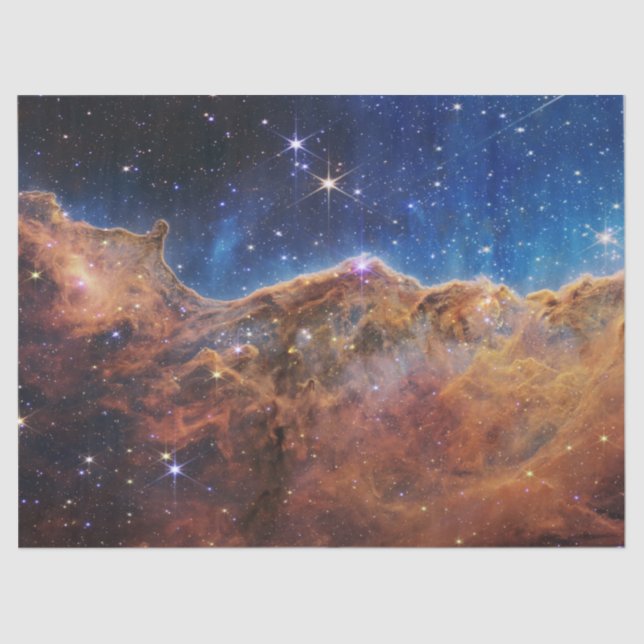 Papier Mousseline Falaises cosmiques Carina Nebula Space Webb Telesc (Recto)