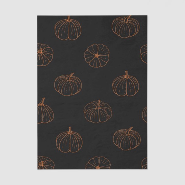 Papier Mousseline Fall Pumpkin Tissue Paper – Autumn Gift Wrap  (Recto)