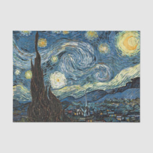 Papier Mousseline Famous art, Starry Night, Van Gogh