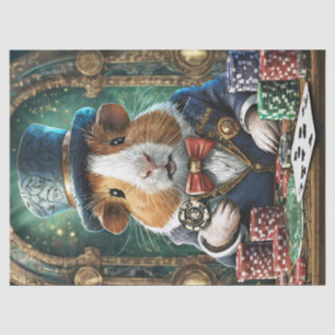 Papier Mousseline Fancy Pants a Flush, Cochon de Guinée jouer Poker