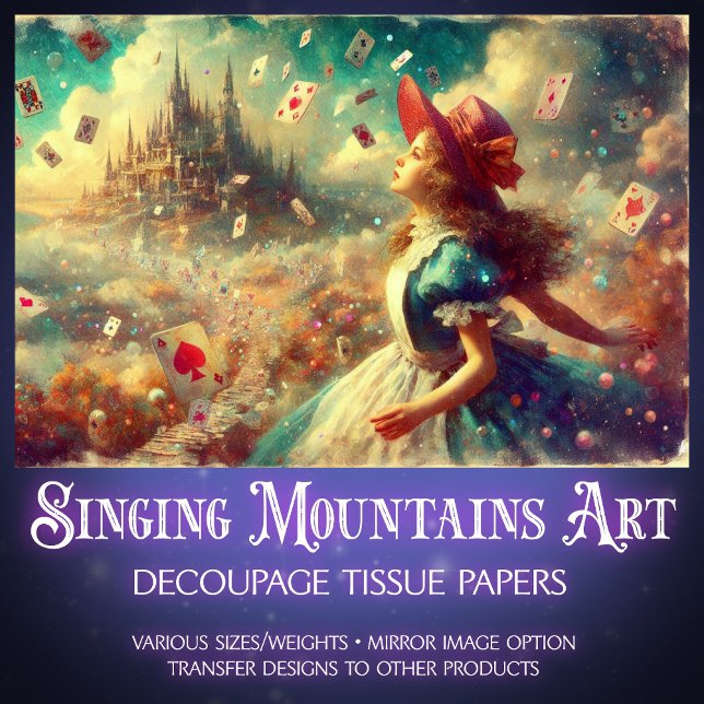Papier Mousseline Fantasy Wonderland Castle Journey Decoupage (Créateur téléchargé)