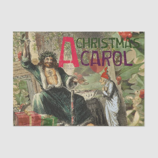 Papier Mousseline Fantôme de Noël Illustration actuelle Scrooge (Recto)