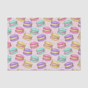 Papier Mousseline Faux colorés Parties scintillant Macaron Cookies M