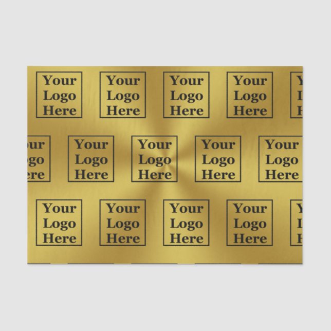 Papier Mousseline Faux Gold Modèle moderne Votre logo ici (Recto)