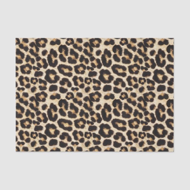 Papier Mousseline Faux Leopard Fur Motif (Recto)