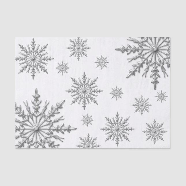 Papier Mousseline Faux Silver Hiver Flèches (Recto)