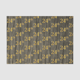 Papier Mousseline Faux Wood, Faux Gold 24e (Vingt-quatrième)