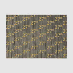 Papier Mousseline Faux Wood, Faux Gold 27e (Vingt-septième)