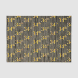Papier Mousseline Faux Wood, Faux Gold 34e (Trente-Quatrième)