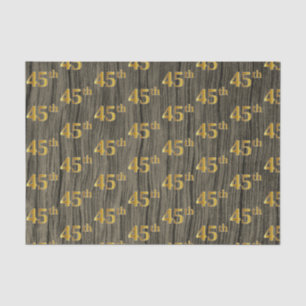 Papier Mousseline Faux Wood, Faux Gold 45e (Quarante-cinquième)