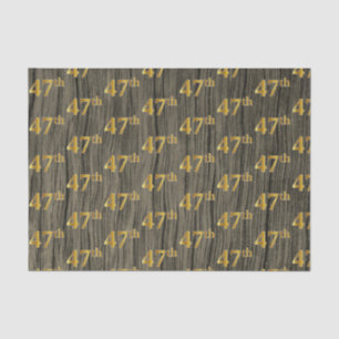 Papier Mousseline Faux Wood, Faux Gold 47th (Quarante-Septième) Even