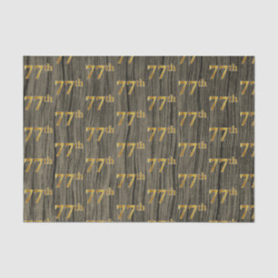 Papier Mousseline Faux Wood, Faux Gold 77e (Soixante-Dix-Septième)
