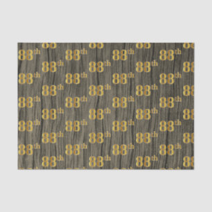 Papier Mousseline Faux Wood, Faux Gold 88e (Quatre-vingt-huitième)