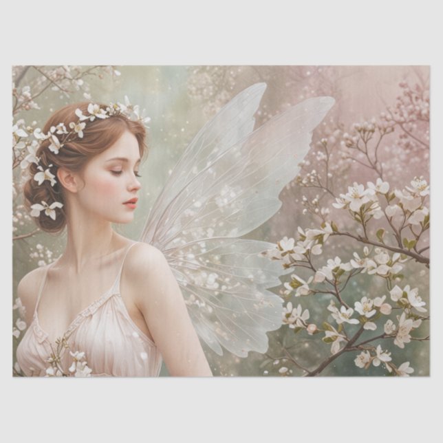 Papier Mousseline Fée au printemps (Recto)