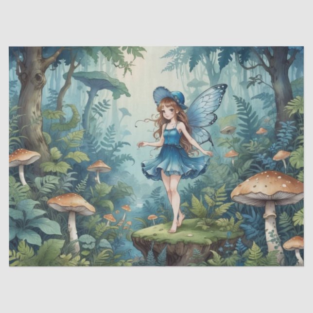 Papier Mousseline Fée Champignon Enchanteresse (Recto)