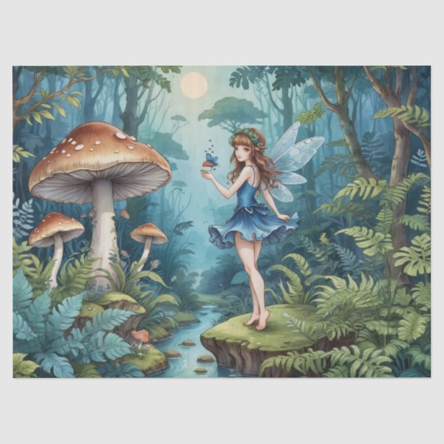 Papier Mousseline Fée Champignon Enchanteresse (Recto)