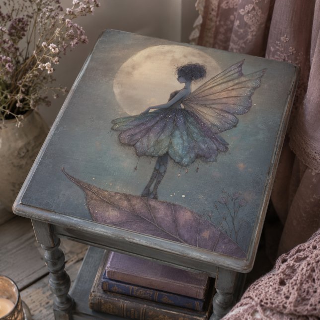Papier Mousseline Fée de clair de lune enchantée aquarelle fantasy (Créateur téléchargé)