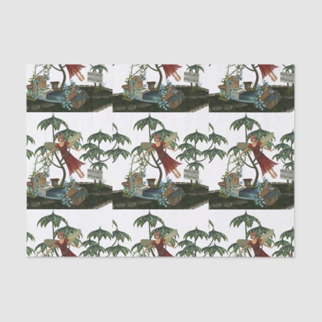 Papier Mousseline Fée de dent en vol (Recto)