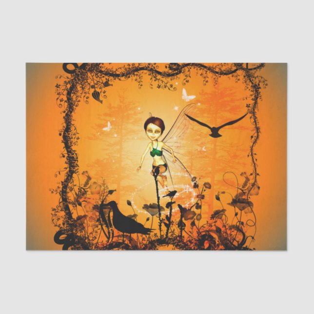 Papier Mousseline Fée merveilleuse et mignonne (Recto)