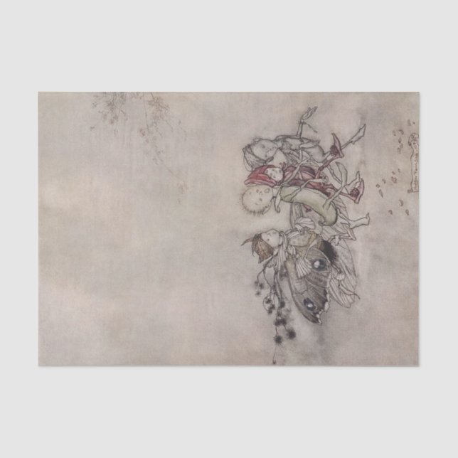 Papier Mousseline « Fées de la Saint-Jean » par Arthur Rackham (Recto)