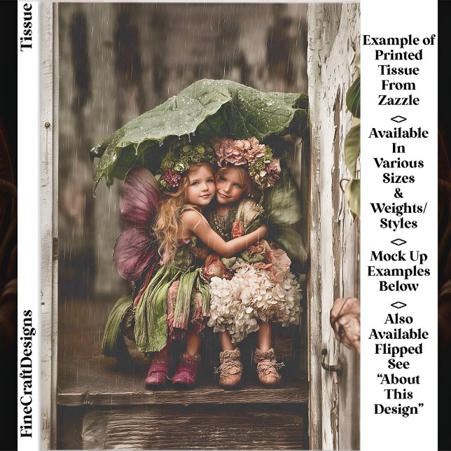 Papier Mousseline Fées Hydrangea Enchantées En Pluie Découpage ED2R (Créateur téléchargé)