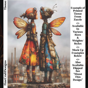Papier Mousseline Fées Steampunk Mignonnes Colorées EK6R Découpage