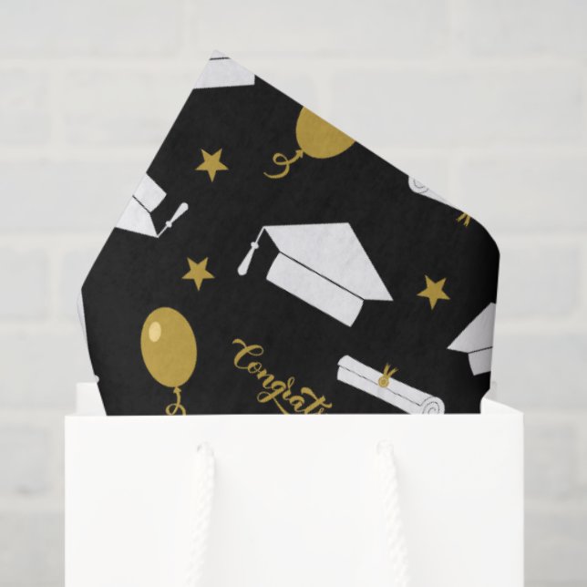 Papier Mousseline Félicitations au diplômé (Sac cadeau)