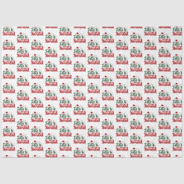 Papier Mousseline Feliz Navidad (Recto)