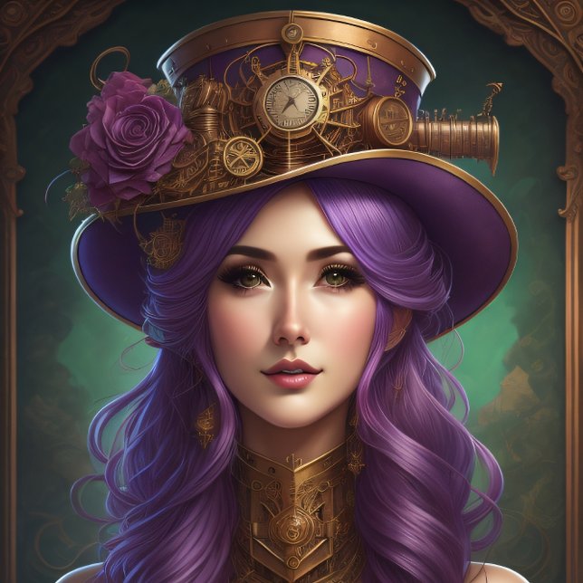 Papier Mousseline Feminine steampunk woman v3 tissue paper Decoupage (Créateur téléchargé)