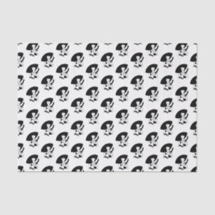 Papier Mousseline Femme Art Déco au grand chapeau gants RL