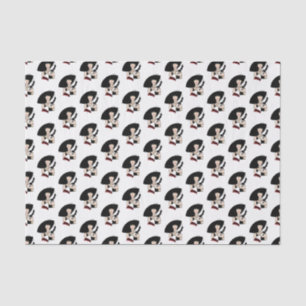 Papier Mousseline Femme Art Déco Vintage portant un chapeau des gant