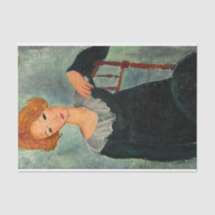 Papier Mousseline Femme aux cheveux rouges par Amedeo Modigliani