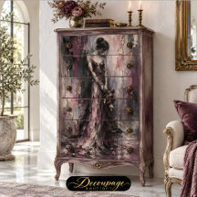 Femme aux roses fanées