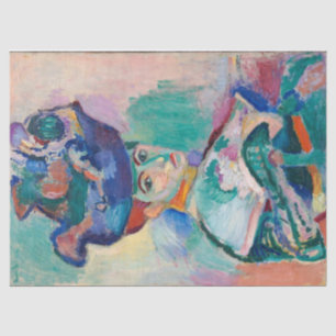 Papier Mousseline Femme avec Casquette par Henri Matisse