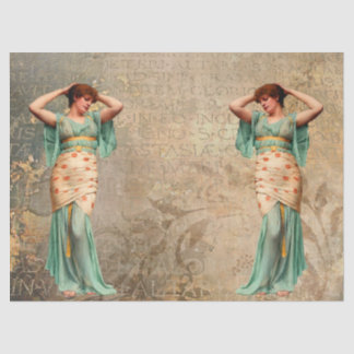 Papier Mousseline Femme avec l'écriture latine