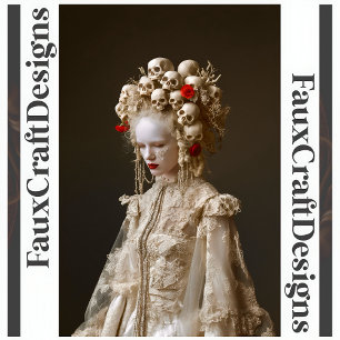 Papier Mousseline Femme Baroque Gothique Avant-Garde Decoupage Gauch
