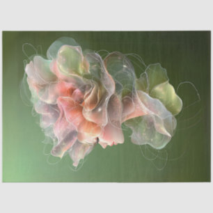 Papier Mousseline Femme de découpage au design floral complexe