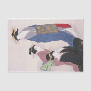 Papier Mousseline Femme de marchands par Yamaguchi Soken