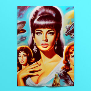 Papier Mousseline Femme de science-fiction vintage